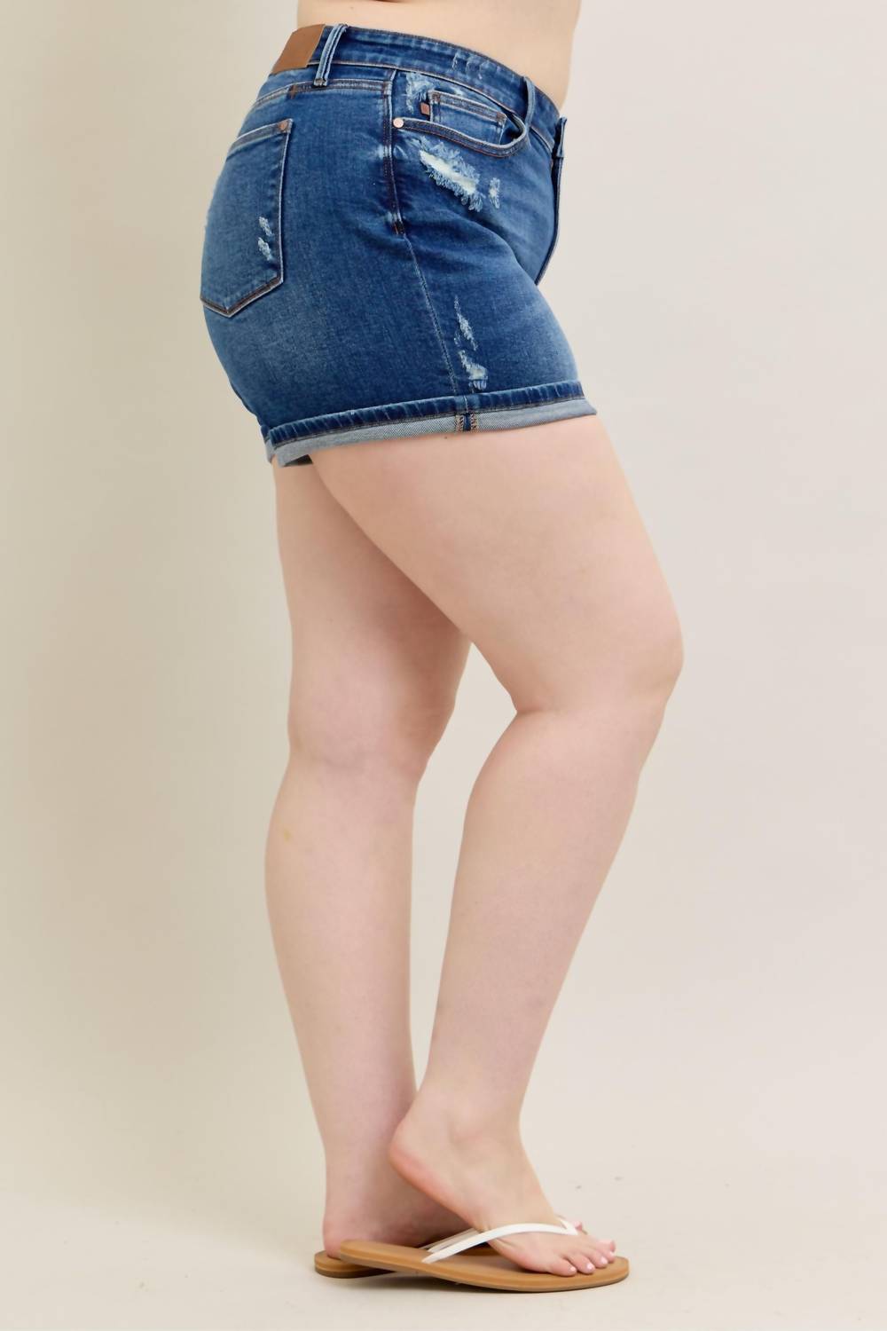 Judy Blue - Cell Phone Pocket Mid Rise Dad Short