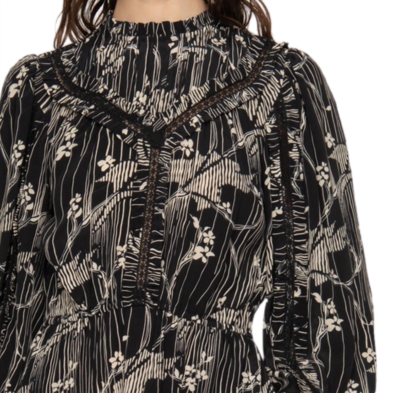 Sea - Sunniva Print Long Sleeve Dress