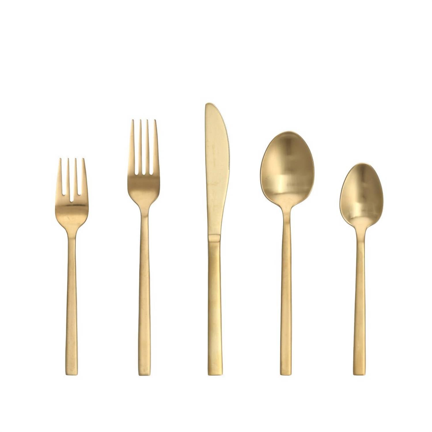 Fortessa - Arezzo Brushed Flatware – 20 Pieces Set