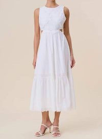 Mint Exclusives - Gardenia Cut Out Embroidered Maxi Dress