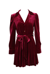 Dolce Cabo - VELVET BELTED DRESS