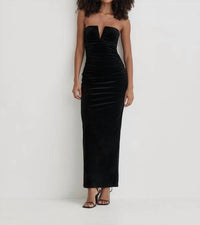4th & Reckless Ailsa Velvet Maxi Dress in black - women's dress - alternate view