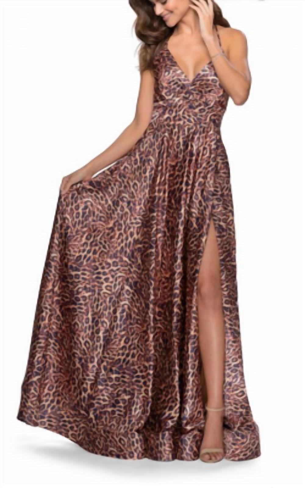 La Femme - Spaghetti Strap Gown