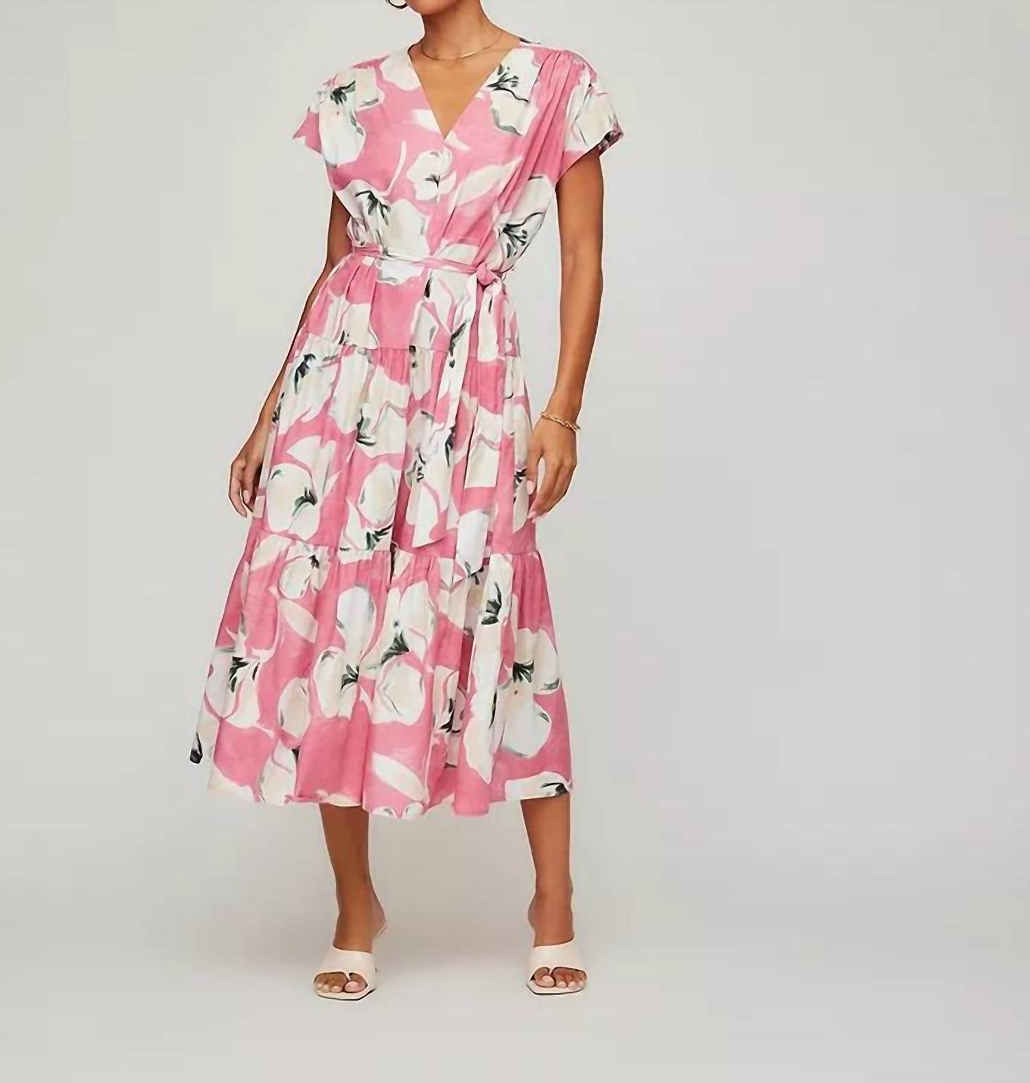 Fifteen Twenty - Kristine Tiered Front Slit Midi Dress