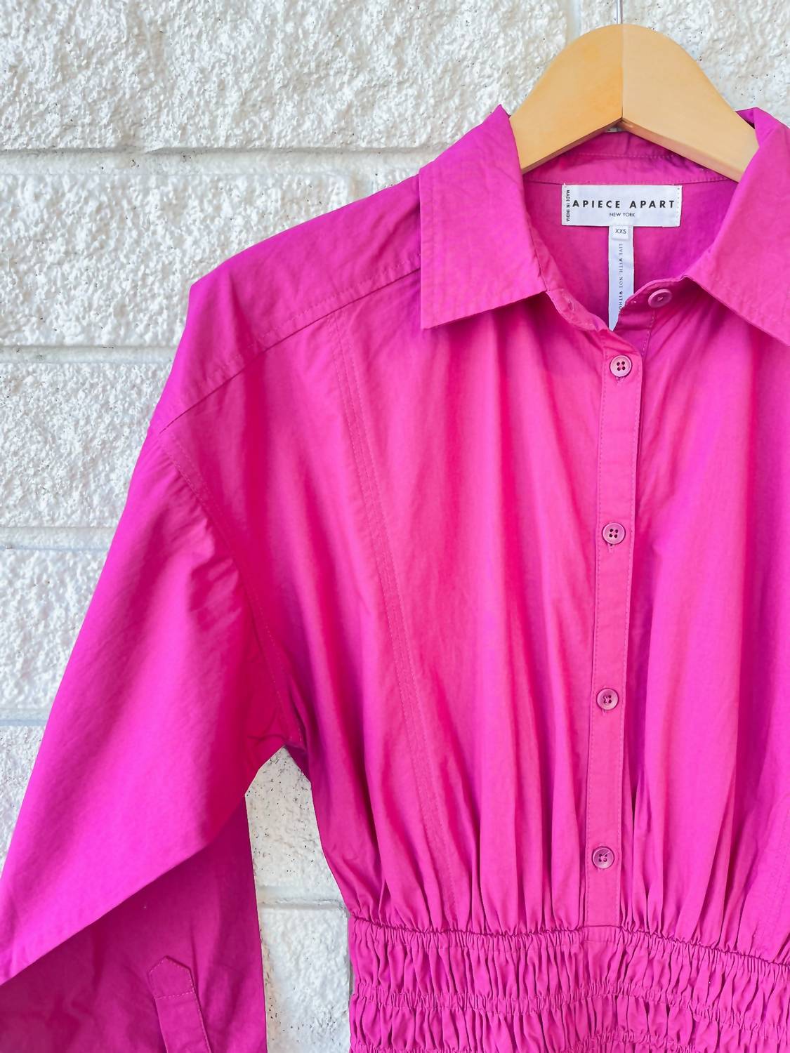 Apiece Apart - Sophia Smocked Shirt Dress