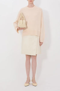 Loulou de Saison Anton Crew Cashmere Sweater in light pink - women's sweater