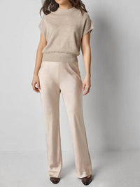 Lilla P - Satin Clean Front Pant