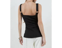 Whiteroom+Cactus - Corset Structured With Metal Trim Detail Top