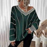 Miss Sparkling - Slouchy V-neck Sweater