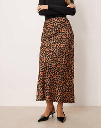 Never Fully Dressed - Dorris Satin Maxi Skirt