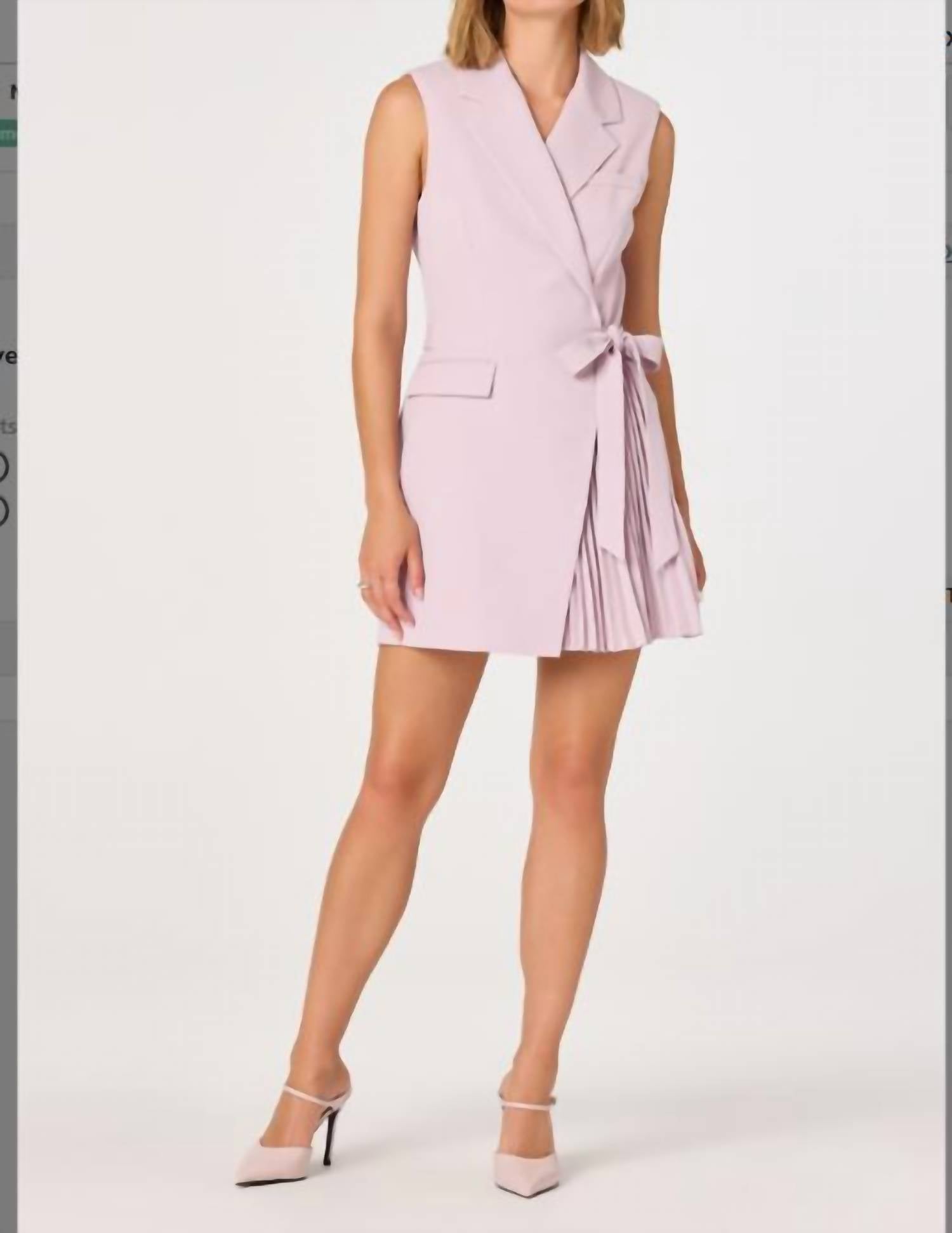 ASTR Women's Kesari Sleeveless Blazer Mini Dress in dusty pink - women's dress - alternate view