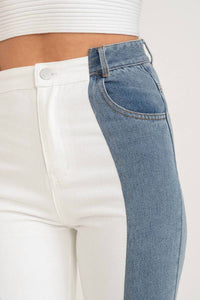 Cloud Ten - Split Tone Straight Jeans