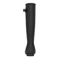 HUNTER Women's Original Waterproof Round Toe Buckle Tall Boots in black - women's shoe - view 4