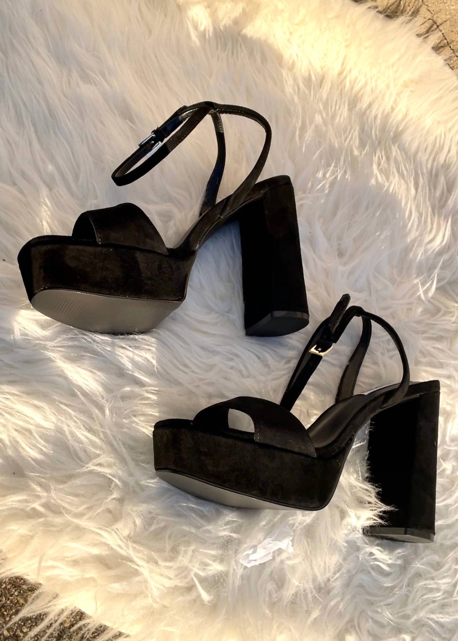 STEVE MADDEN Women's Lessa Block Heel Sandals in black - women's sandal - view 5