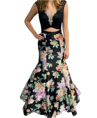 Ladivine - Women's Two Piece Floral Mermaid Dress