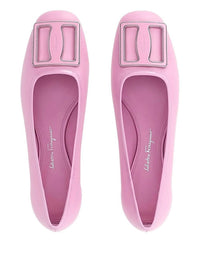Salvatore Ferragamo - Women's Buckle Leather Ballerina Flats
