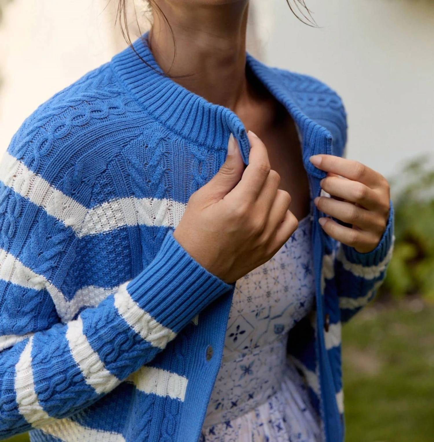 Olivia By Livro - Cardigan Stripe Sweater