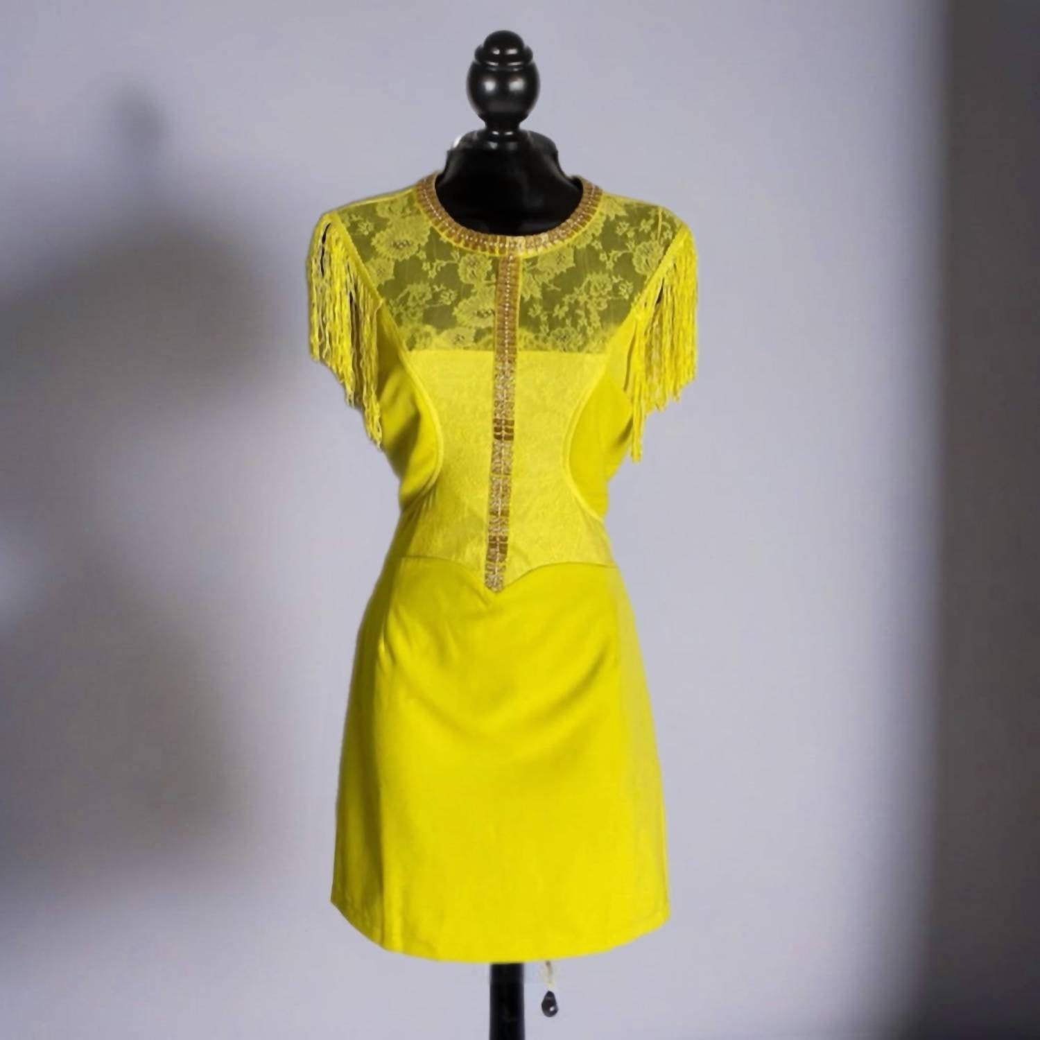 The Clothing Company - Mini Embellished Fringe Lined Dress