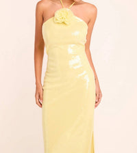 Endless Rose - Rose Sequin Halter Maxi Dress