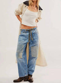 Free People - Moxie Low Slung Barrel Jeans
