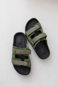 Veja - Women's Militar Kaki Arpoador Suede Sandal