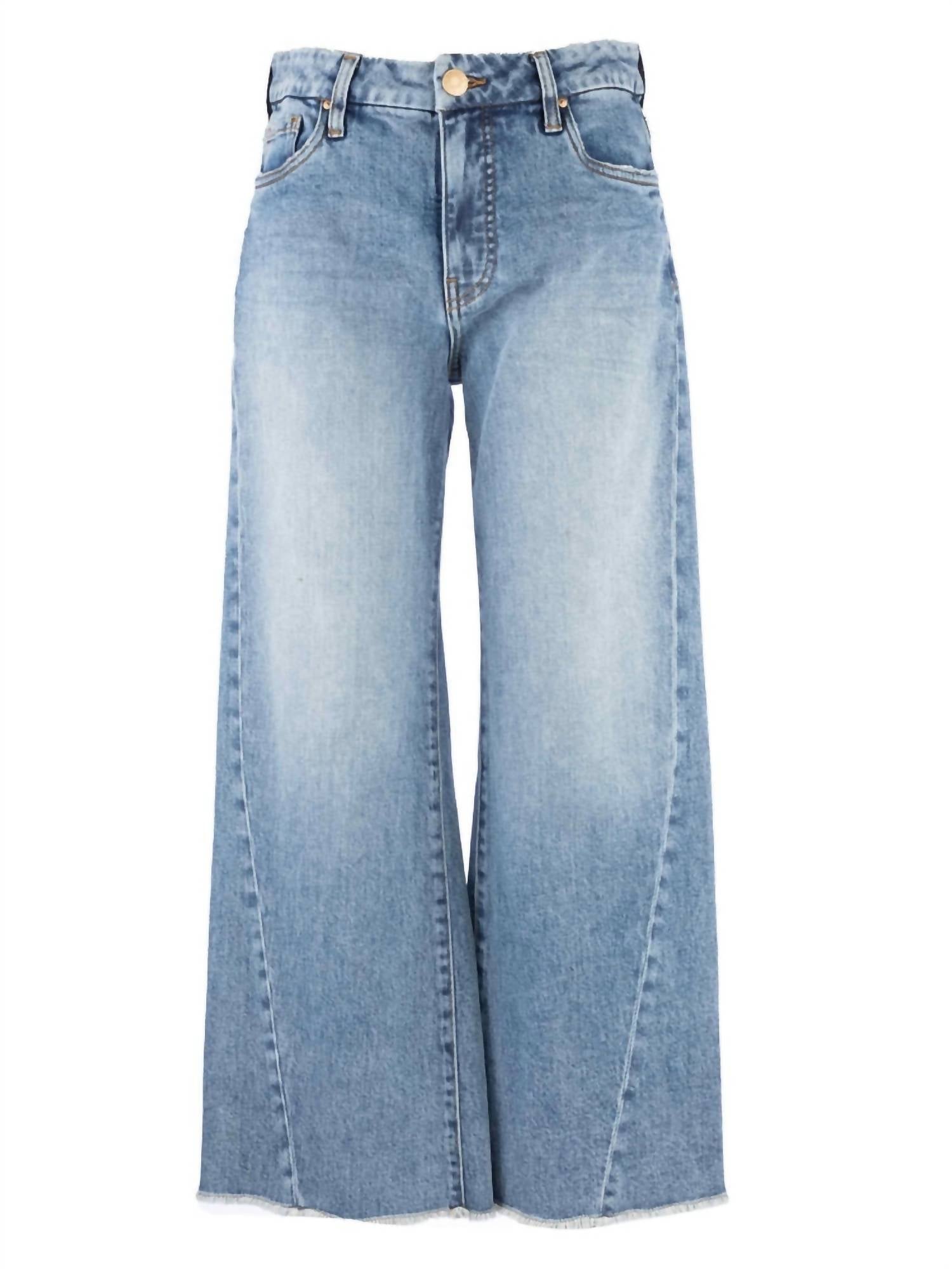 KUT FROM THE KLOTH Meg Frayed High Waist Ankle Wide Leg Jeans in defiant - women's jeans - view 5