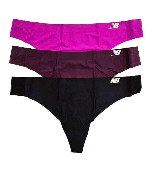 New Balance - Women's 3-Pack Hybrid Underwear Thong