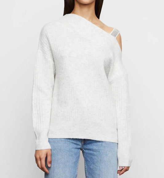 KIARA RIBBED ASYMMETRICAL SWEATER