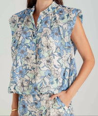 Sundays - Sutton Cap Sleeve Button Down Shirt