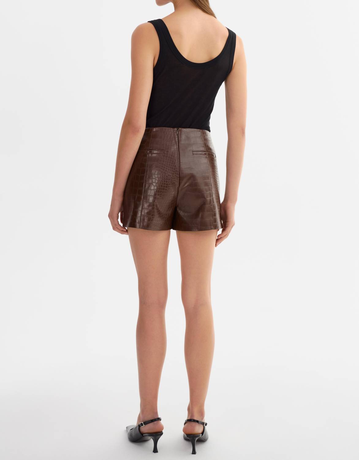 Lamarque - Esther Faux Leather Croco Shorts