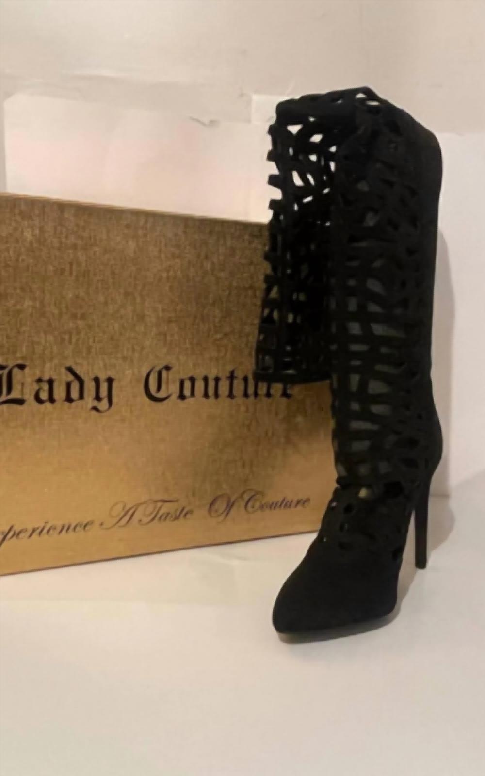 Lady Couture - Women's Over the knee cage boot