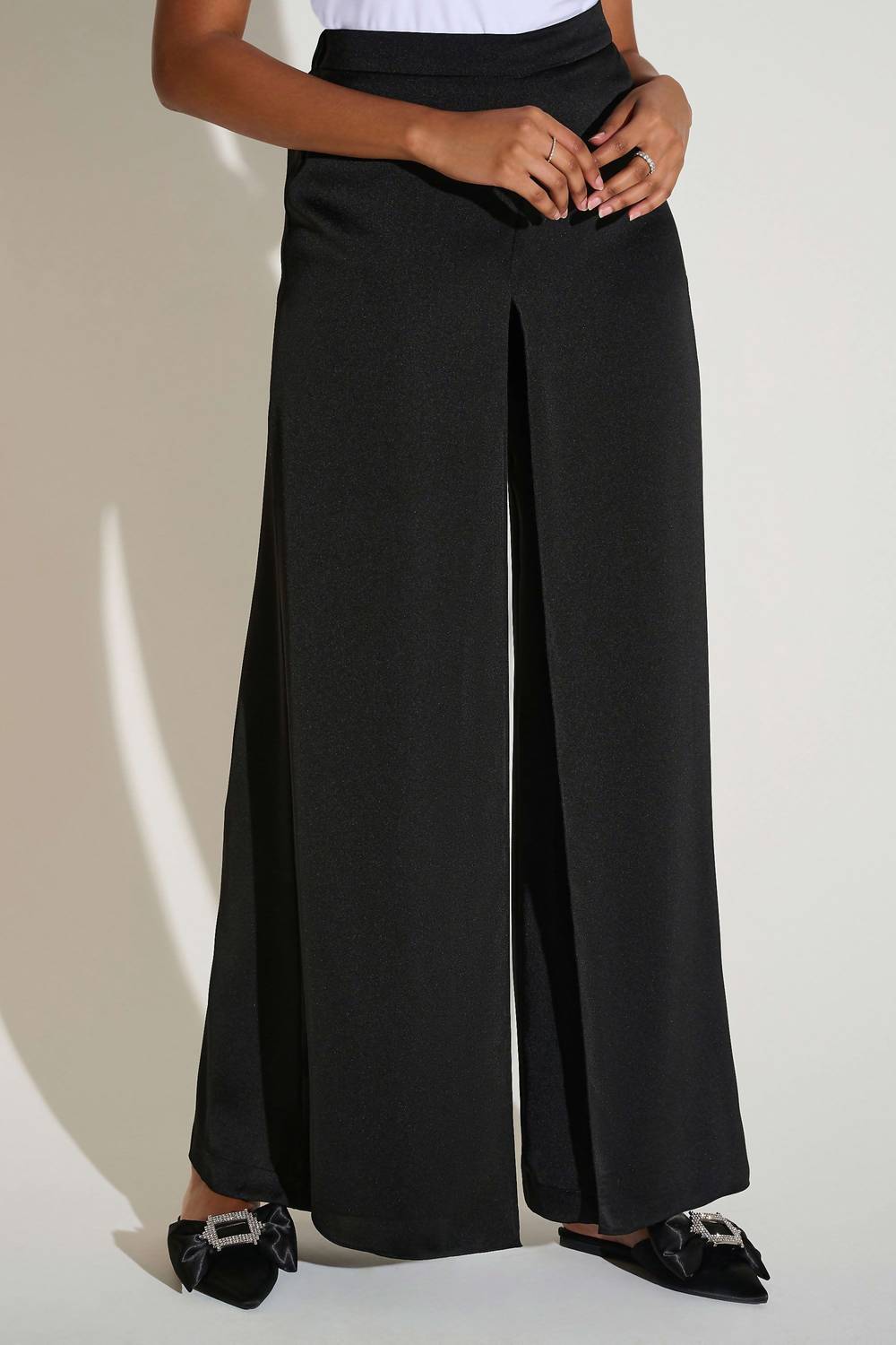 Joseph Ribkoff - Wide Leg Pant With Front Overlay
