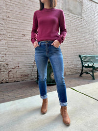 Kancan - Hannah Mid Rise Skinny Straight Jean