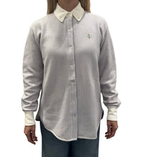 Barrie Striped Long Sleeve Overshirt in stripes chakra cruise niveous - women's shirt