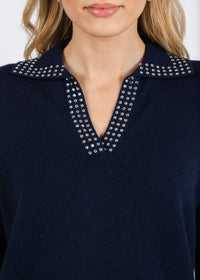 Autumn Cashmere - Boxy Cashmere Jewel Trim Sweater