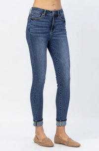 Judy Blue - Cuffed Tummy Control Skinny Jeans