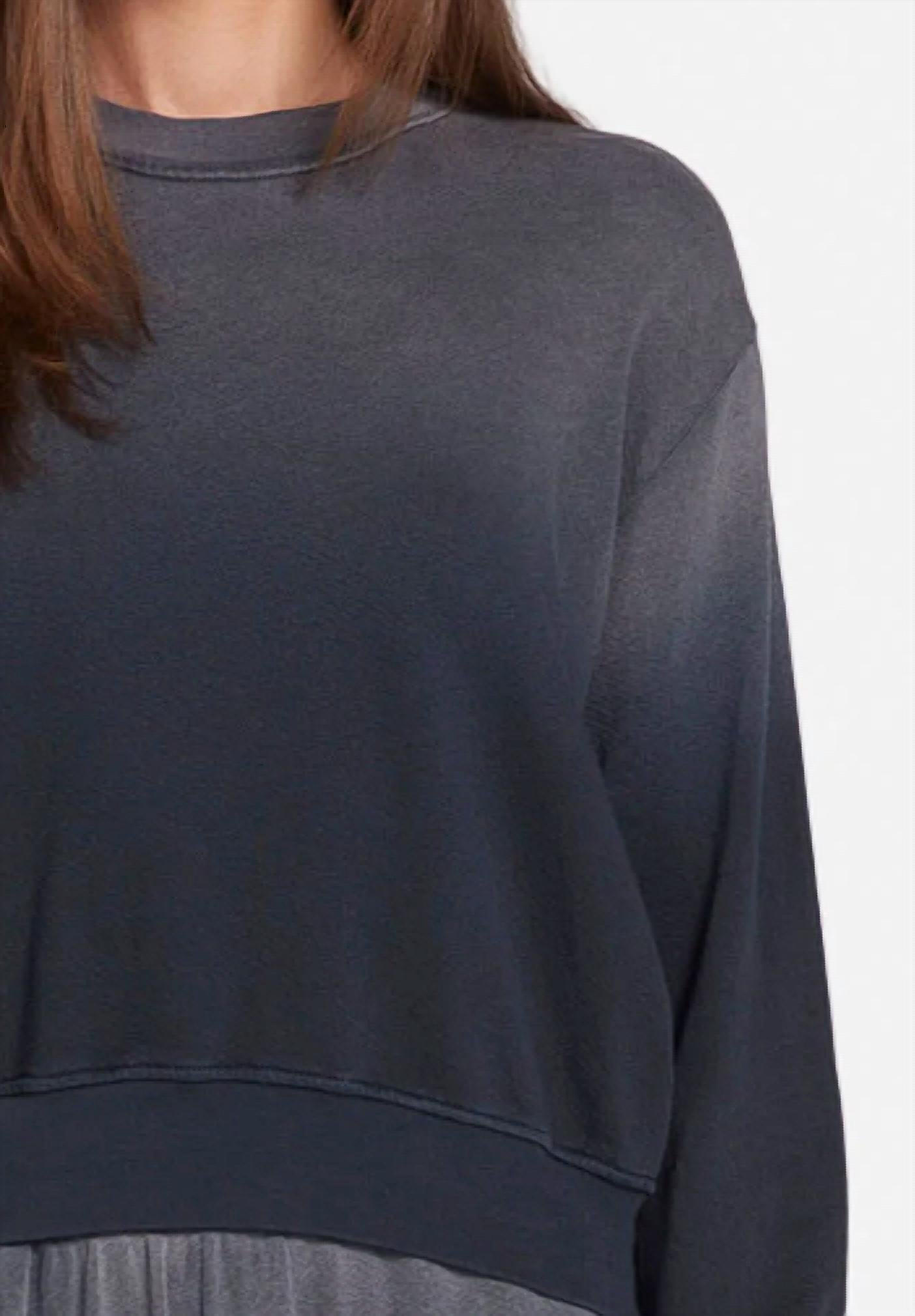 Michael Lauren - Exon Cropped Crewneck Pullover Top