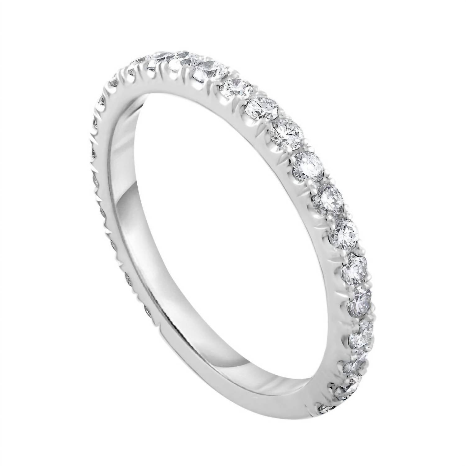 Diana M Jewels - Women's Delicate 1.15 Carat Diamond Eternity Band Ring