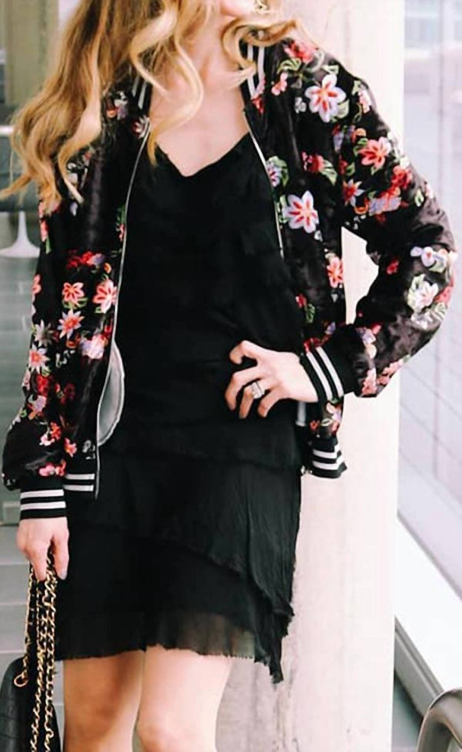 Gigi Moda - Giora Floral Bomber Jacket