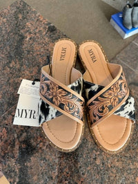 Myra - Women's Hand Tooled Leather Sandals