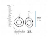 Gold & Honey - Women's Circle Drop Hoop Earrings And Pendant Necklace Set