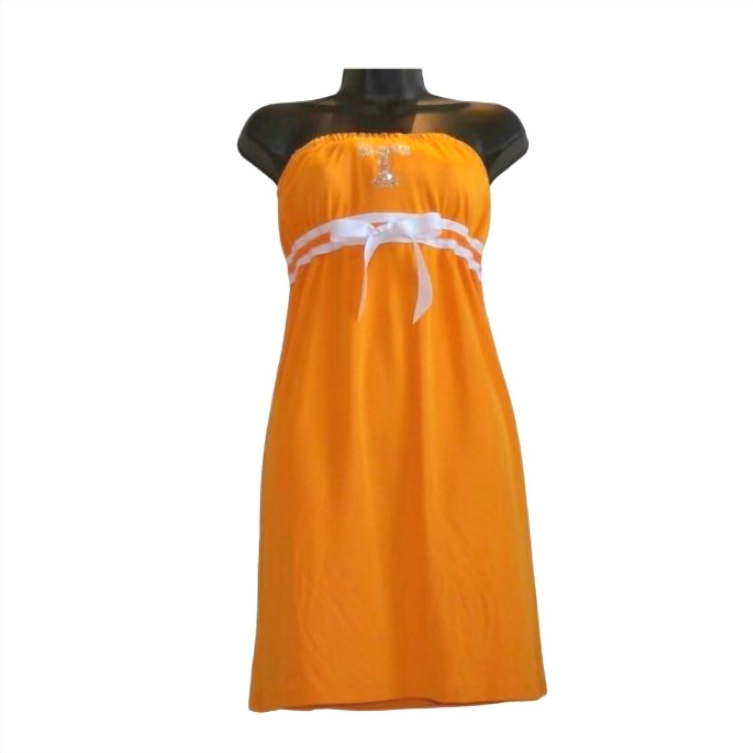Glitter Gear - University of Tennessee Logo Solid Strapless Dress
