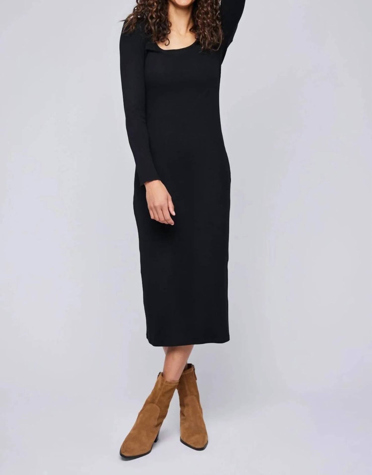 Gentle Fawn - Long Sleeve Ribbed Midi Dress