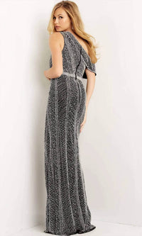 Jovani - Off the Shoulder Beaded Prom Dress