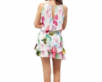 Lola & Sophie Floral Halter Mini Dress - women's dress - detail view