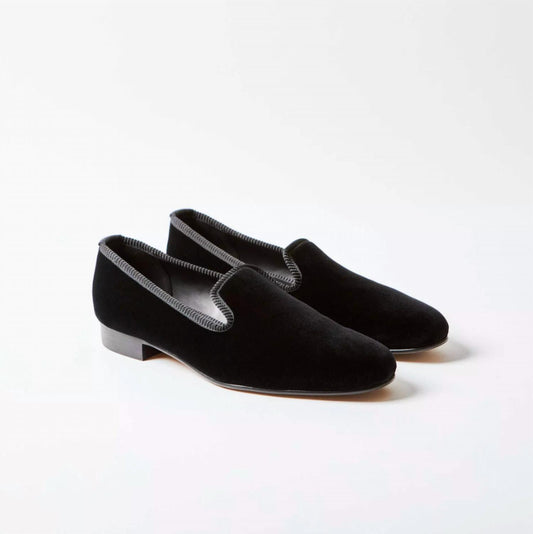 Bowhill & Elliott - Women's Velvet Plain Albert Slipper