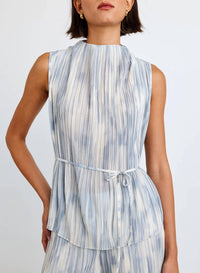 Bella Dahl - Mock Neck Top With Tie Belt