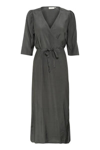Kaffe - Kamira Half Sleeves V-neck Wrap Midi Dress