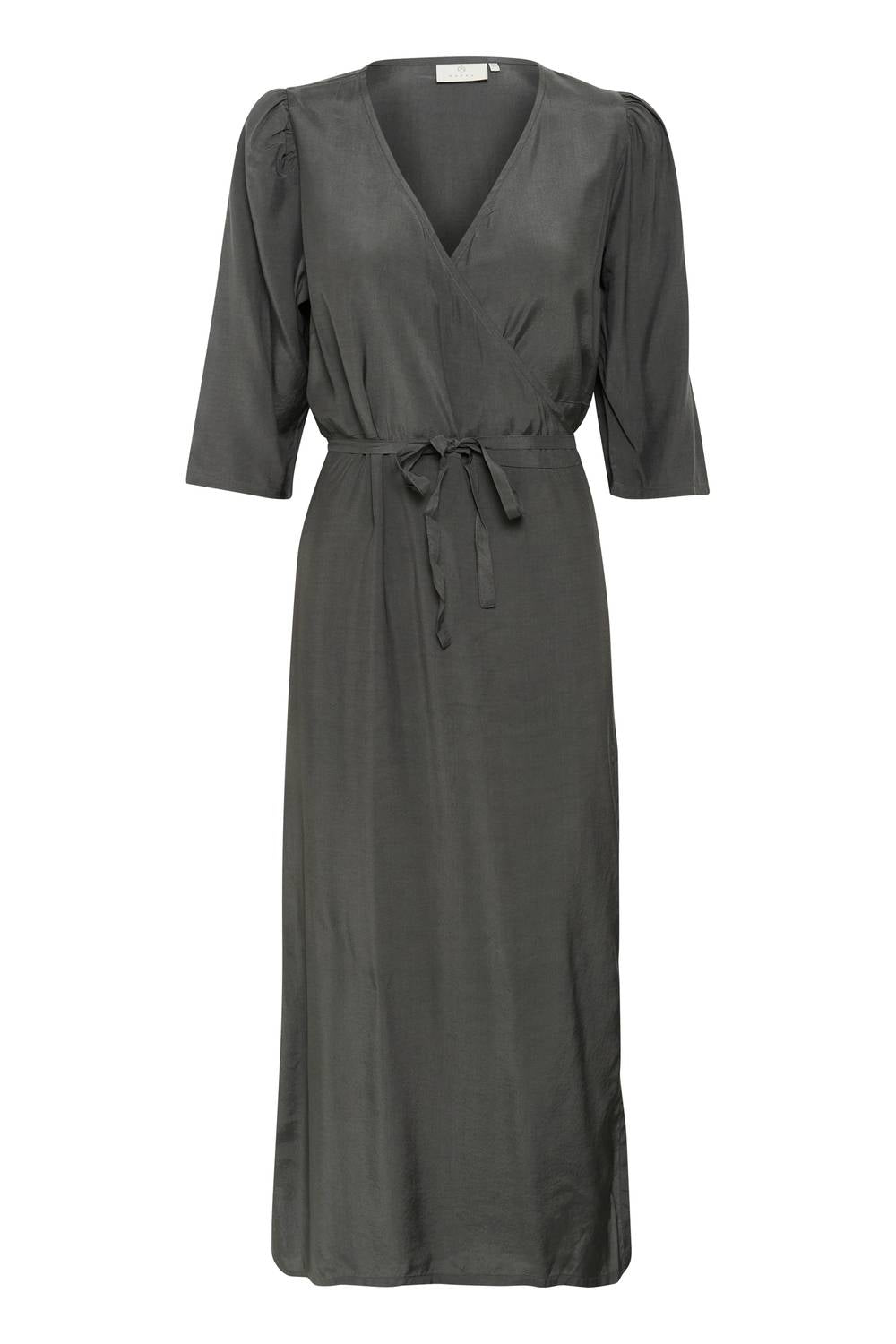 Kaffe - Kamira Half Sleeves V-neck Wrap Midi Dress