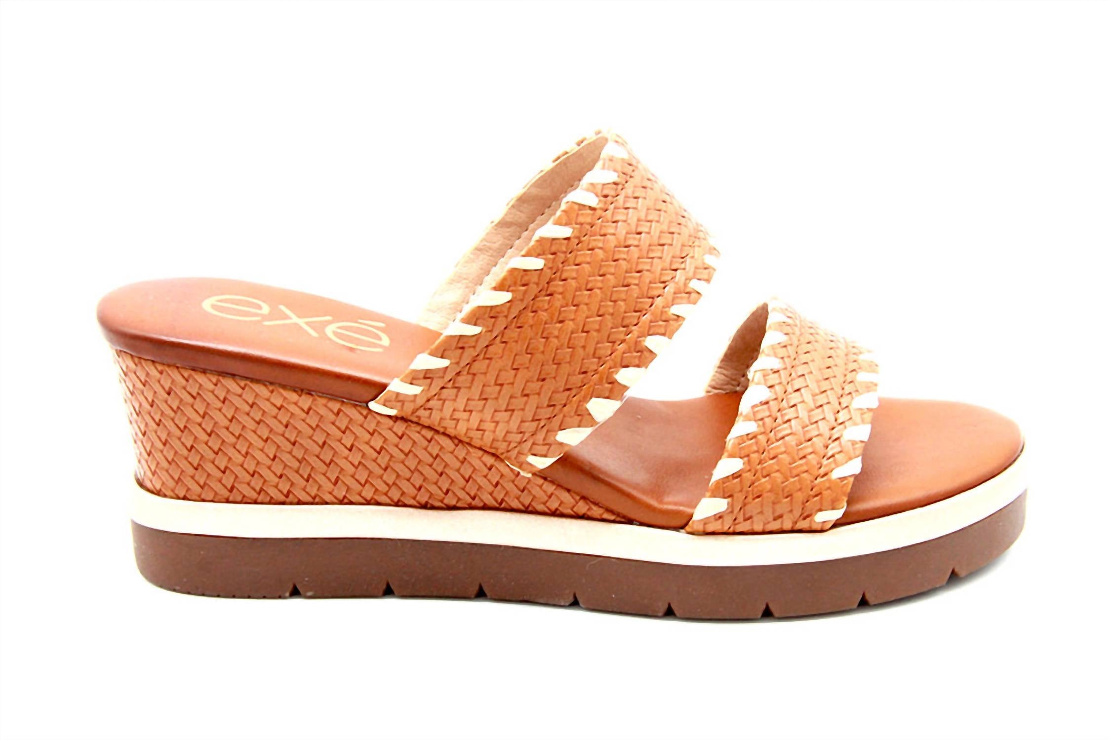 Exe Women's Ipanema Low Wedge Sandal in tan - women's sandal
